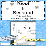 Distance Learning Read and Respond Printables Kindergarten Winter