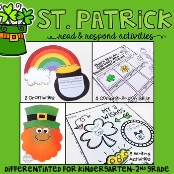 Preview of St. Patrick's Day: Reading Comprehension, Writing and Craftivities