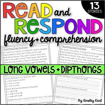 Preview of Phonics Reading Passages for Fluency & Comprehension - Long Vowels