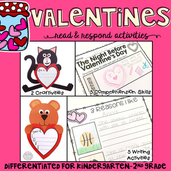 Preview of Valentine's Day: Reading Comprehension, Writing and Craftivities