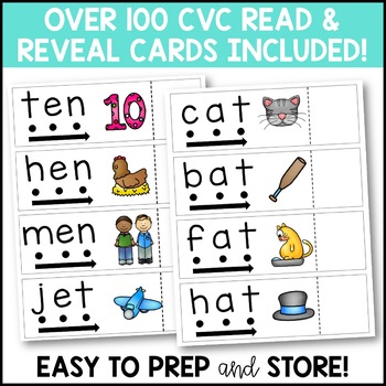 Read and Reveal CVC words by Miss Kindergarten Love | TpT