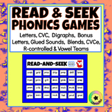 Read and Seek Phonics Games | Structured Literacy | CVC CC