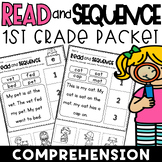 Read and Sequence CVC Words Worksheets | 1st Grade | Compr