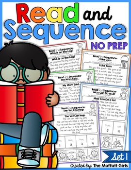 Preview of Read and Sequence NO PREP Packet (Set 1) Google™ Slide Ready