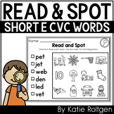 Read and Spot {Short E CVC Words}