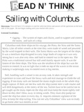 Read and Think: Christopher Columbus