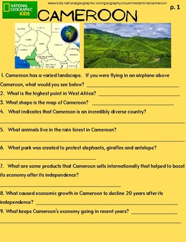 Preview of Read and Travel:  Cameroon