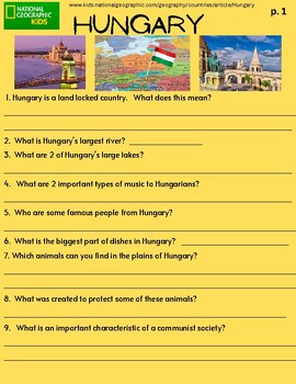 Preview of Read and Travel:  Hungary