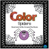Read and Write Around the Room Halloween Color Spiders