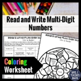 Read and Write Multi-Digit Numbers Color By Number  4.NBT.2