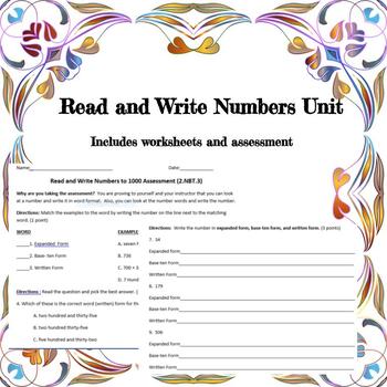 Preview of Read and Write Numbers Unit