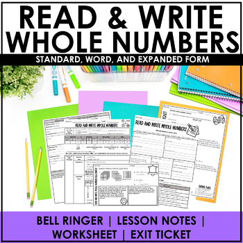Preview of Read and Write Numbers in Standard, Word and Expanded Form Lesson | 4.NBT.2