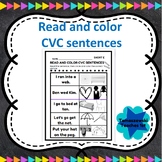 Read and color cvc sentences