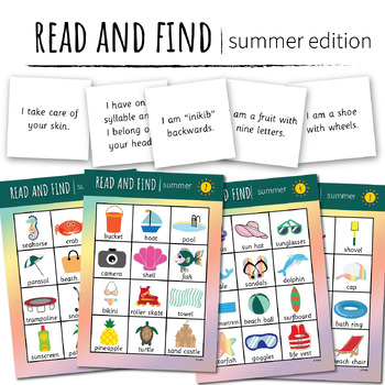 Read and find - summer edition by Pedly | TPT