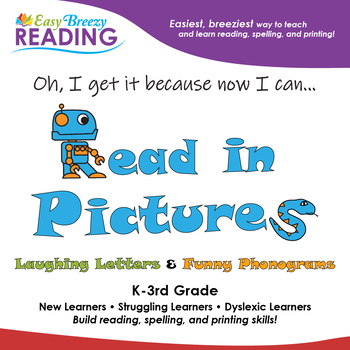 Preview of a. Read in Pictures: Curriculum BOTH Funny Phonograms AND Laughing Letters