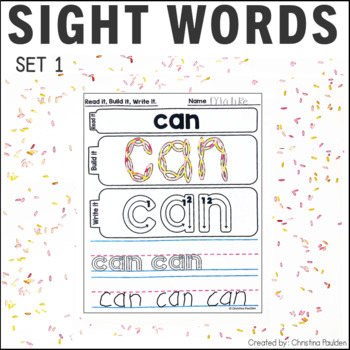 sight words practice worksheets set 1 by humble homeschooling tpt