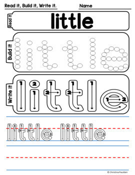 sight words practice worksheets set 1 by humble homeschooling tpt