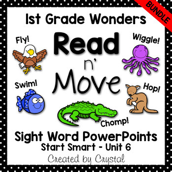 Preview of Read n' Move Wonders Sight/High Frequency Word PowerPoint Bundle