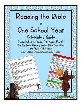 Preview of Read the Bible in One Year Schedule