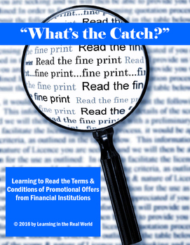 Preview of Read the Fine Print - Learn to Read the Terms & Conditions of Bank Offers