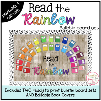Preview of Read the Rainbow Bulletin Board Set {Elementary & Picture Books} EDITABLE