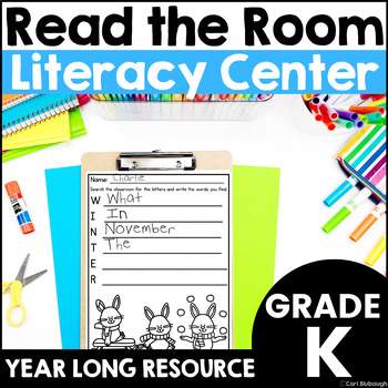 Preview of Read the Room Kindergarten Literacy Center Read Around the Room Writing Practice