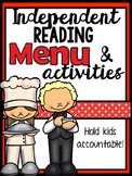Read to self / independent reading - response menu & activ
