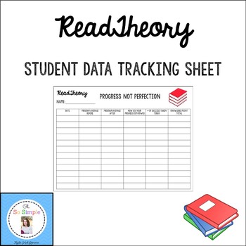 Preview of ReadTheory Student Data Tracking Freebie
