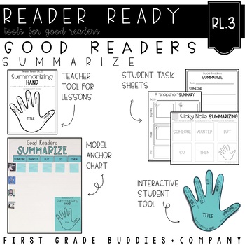 Preview of Reading Comprehension Strategy Pack for RL.3 {Summarizing}