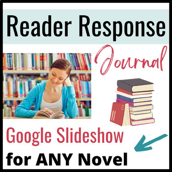 Preview of Reader Response Google Slideshow Journal for ANY NOVEL-- EDITABLE!
