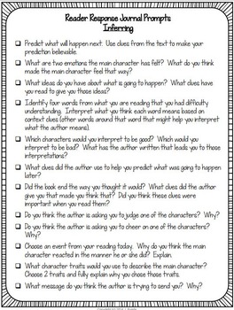 reading response template nceac