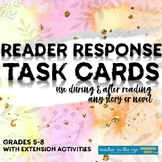 Reader Response Task Cards Use With Any Story or Novel wit