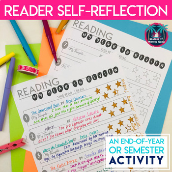 Preview of Reader Reflection Activity: Books I've Read this Year