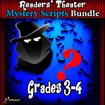 Preview of Readers' Theater Brain Teaser Mystery Script GRADES 3 & 4 Bundle
