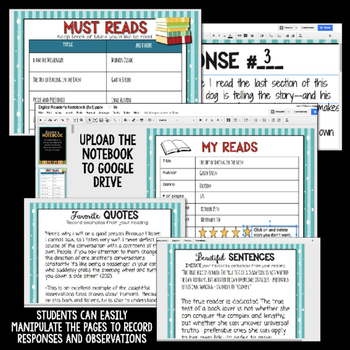 Reader's Notebook for any Text: An Interactive Digital Resource by Room 213