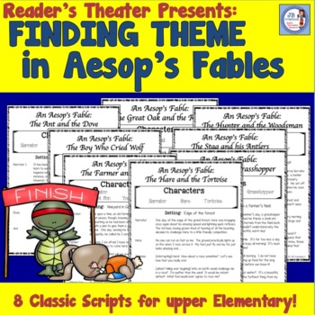 Preview of Reader's Theater: Aesop's Fables and teaching THEME (intermediate)