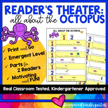 Preview of Reader's Theater: All About the Octopus .  Designed for Emergent Readers