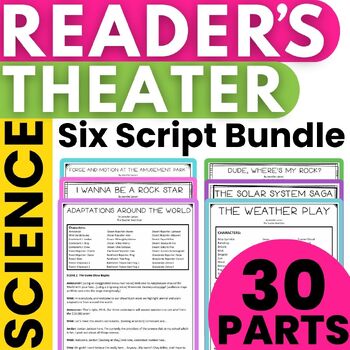 Preview of Reader's Theater for Oral Reading Fluency Practice 6 Science Themed Class Plays