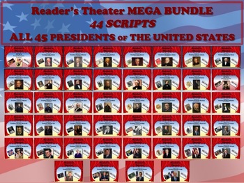 Preview of Reader's Theater MEGA BUNDLE 44 SCRIPTS One for EACH PRESIDENT OF THE U.S.