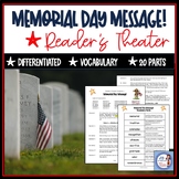 Reader's Theater: Memorial Day Message (leveled play for 3