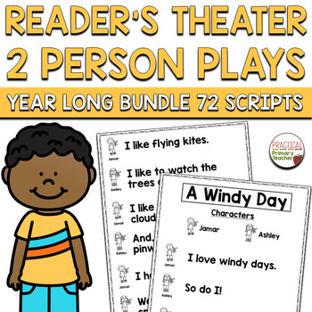 Preview of Reader's Theater Partner Plays 2 Parts Year Long Bundle
