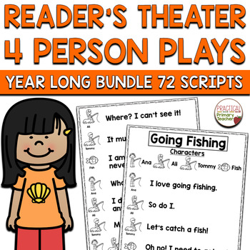 Preview of Reader's Theater Plays 4 Parts Year Long Bundle