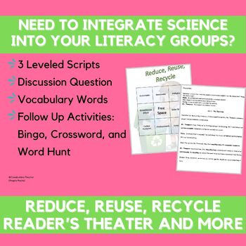 Preview of Reader's Theater: Science and Integrated Literacy Reduce, Reuse, and Recycle