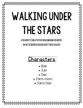 Preview of Reader's Theater Script | Constellation and Stars | Beginning Readers