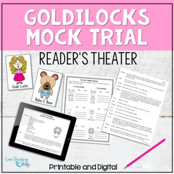 Preview of Reader's Theater Fairy Tales - Mock Trial Readers Theatre Script of Goldilocks