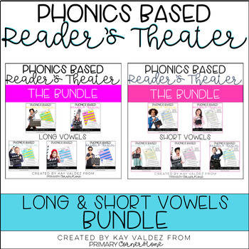 Preview of Reader's Theater Script-Long Vowels and Short Vowels Bundle-Fluency Practice