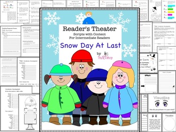 Preview of Reader's Theater Script: Snow Day at Last, Winter,  Reading & Activities