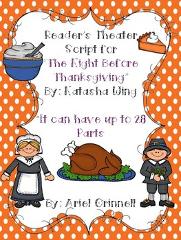 Preview of Reader's Theater Script for "The Night Before Thanksgiving"