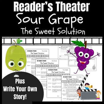 Preview of Reader's Theater Script for The Sour Grape PLUS Creative Write Your Own Story