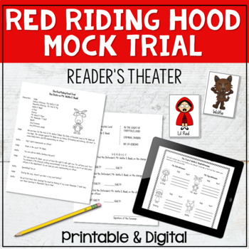 Preview of Reader's Theater Fairy Tales Scripts for Mock Trial of Wolf from Red Riding Hood
